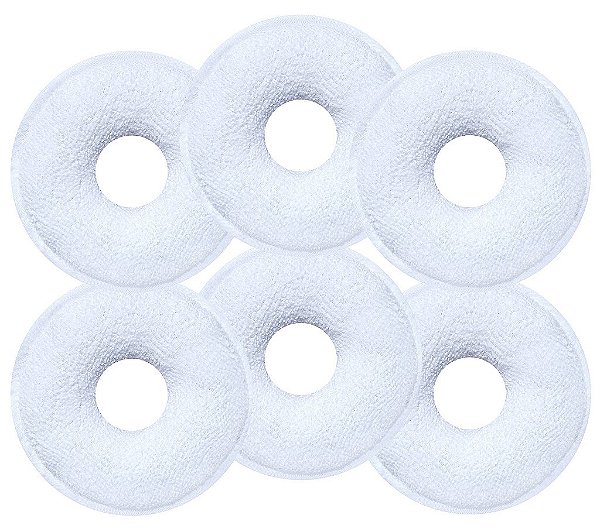 Rosquinhas Para Amamentação Absorventes Peito Lavável - 6 Un - Branco