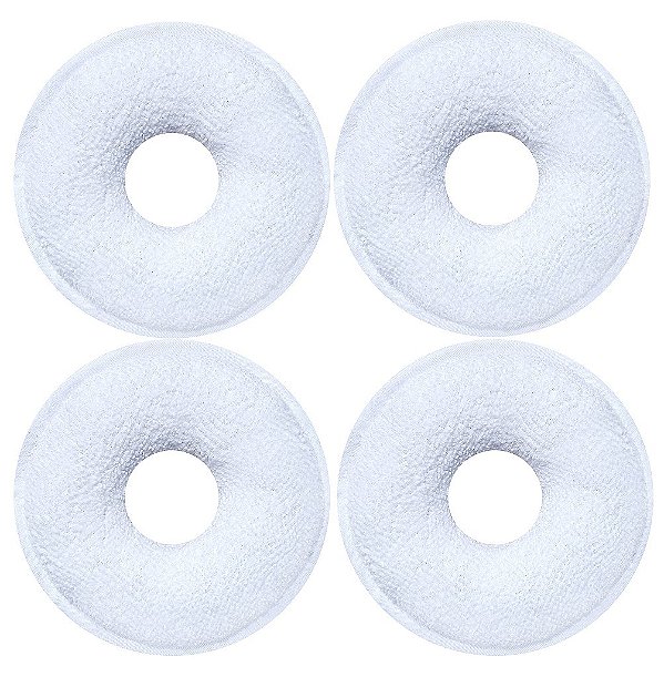 Rosquinhas Para Amamentação Absorventes Peito Lavável - 4 Un - Branco
