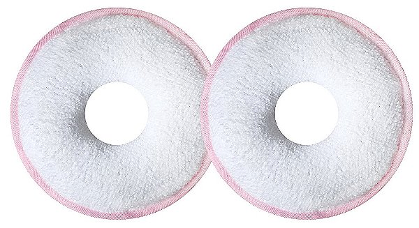 Kit 2 Rosquinhas De Amamentação Absorventes Seios Lavável - Rosa