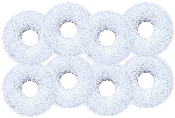 Rosquinhas Para Amamentação Absorventes Peito Lavável - 8 Un - Branco