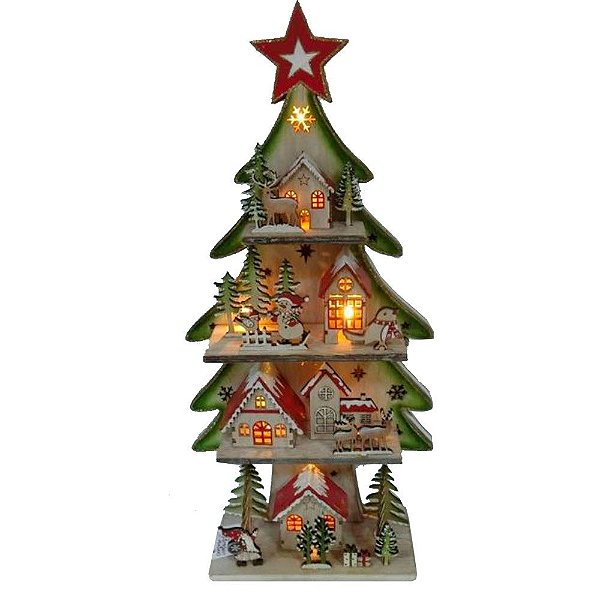 CASINHAS NATURAL EM VERM E VERDE NA ARVORE COM PAPAI NOEL COM LED - Im Streck importação distribuição de enfeites de natal e home decor CASINHAS NATURAL EM VERM E VERDE NA ARVORE COM PAPAI NOEL COM LED - Im Streck importação distribuição de enfeites de natal e home decor