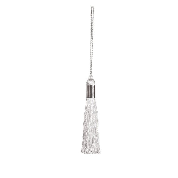 Tassel Branco c/ detalhes em metal F209051