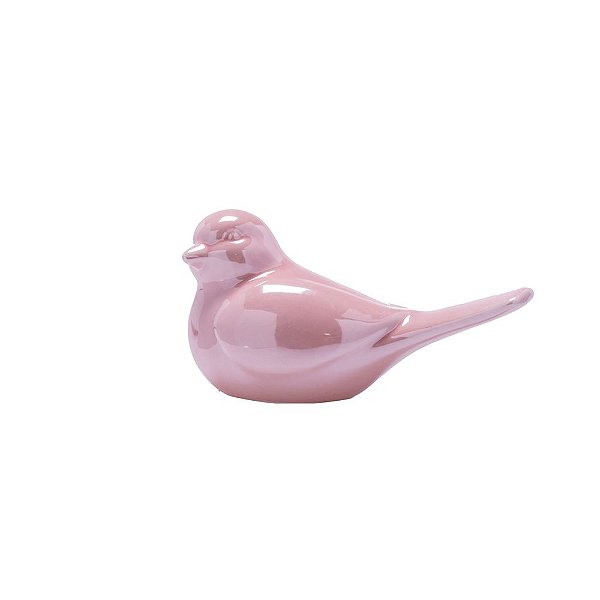 Pássaro rosa cintilante em cerâmica P F359509