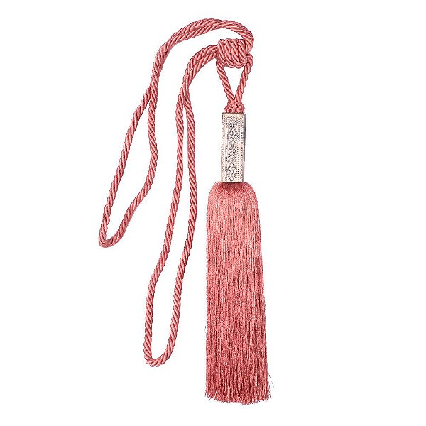 Pingente p/cortina coral c/detalhe em metal (par) F209705