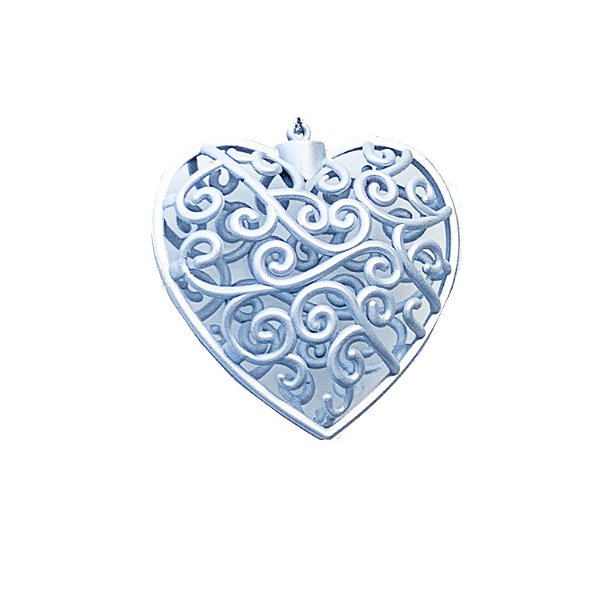 Coração Azul Arabesco 10x10cm - G150986