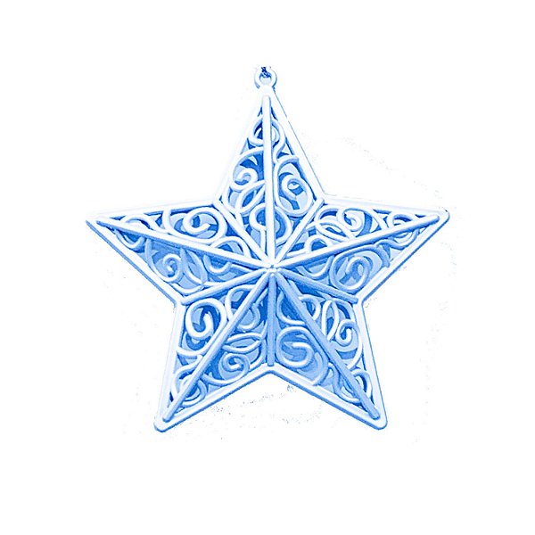 Estrela Azul Arabesco 10x10cm - G150987