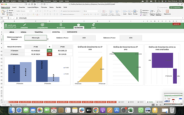 Planilha Dashboard de Gastos e Despesas Financeiras em Excel 6.0 - MAC