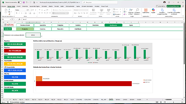 Planilha de Estudo de Viabilidade Econômica para Construção Civil em Excel 7.0