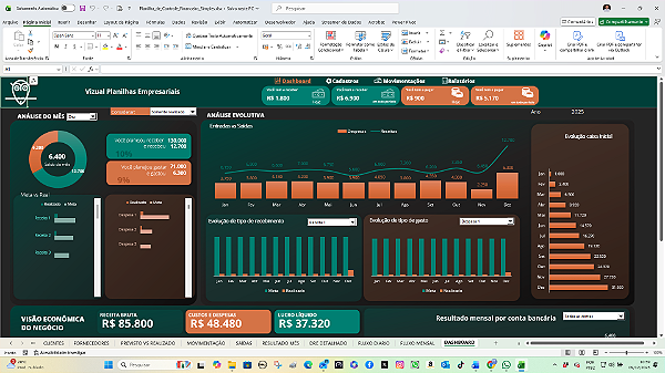 Planilha de Controle Financeiro Simples em Excel