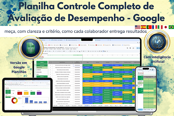 Planilha Controle Completo de Avaliação de Desempenho em Google 7.0