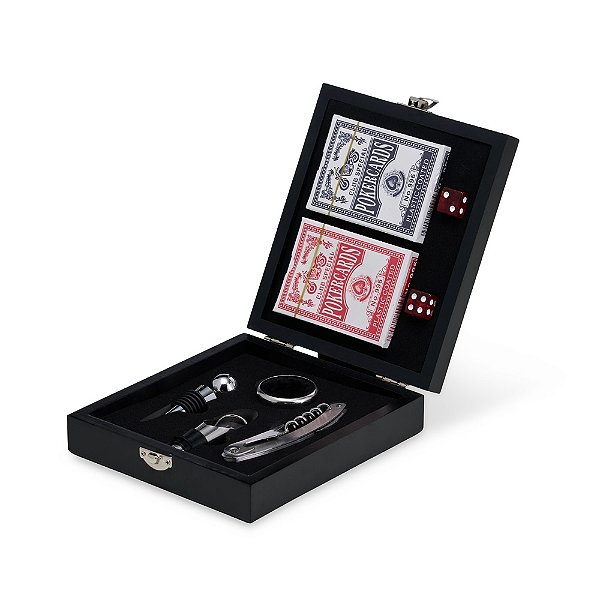 10 Kits Vinho com Jogo de Baralho personalizados 8128