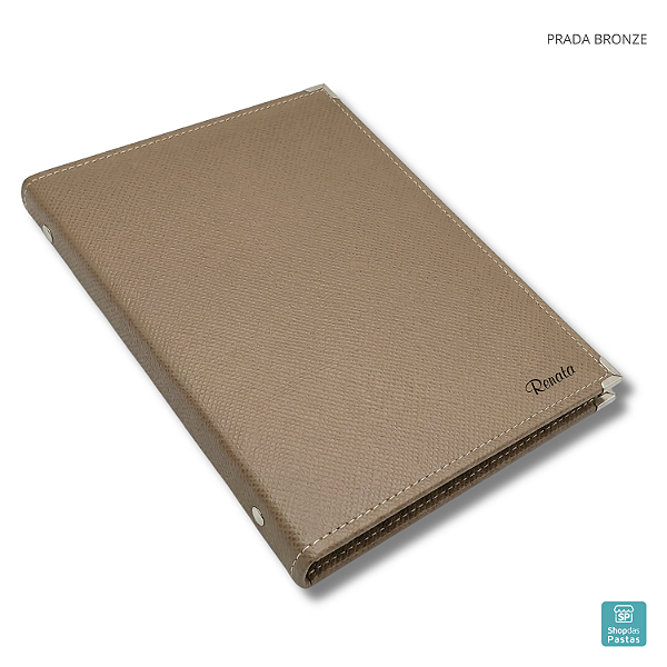 Pasta para Folhetos e Publicações - Prada Bronze