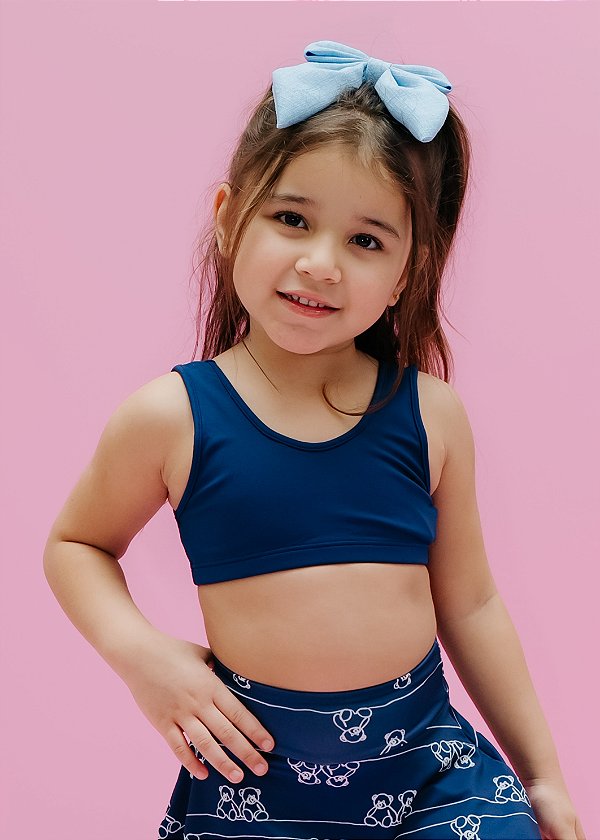 Top Infantil Marinho Básico