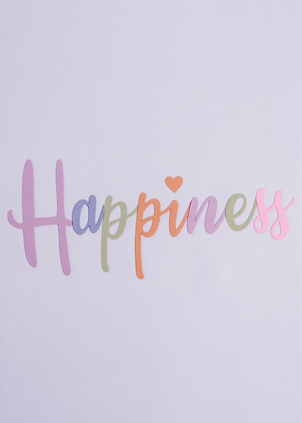 Aplicação Happiness Letras Coloridas