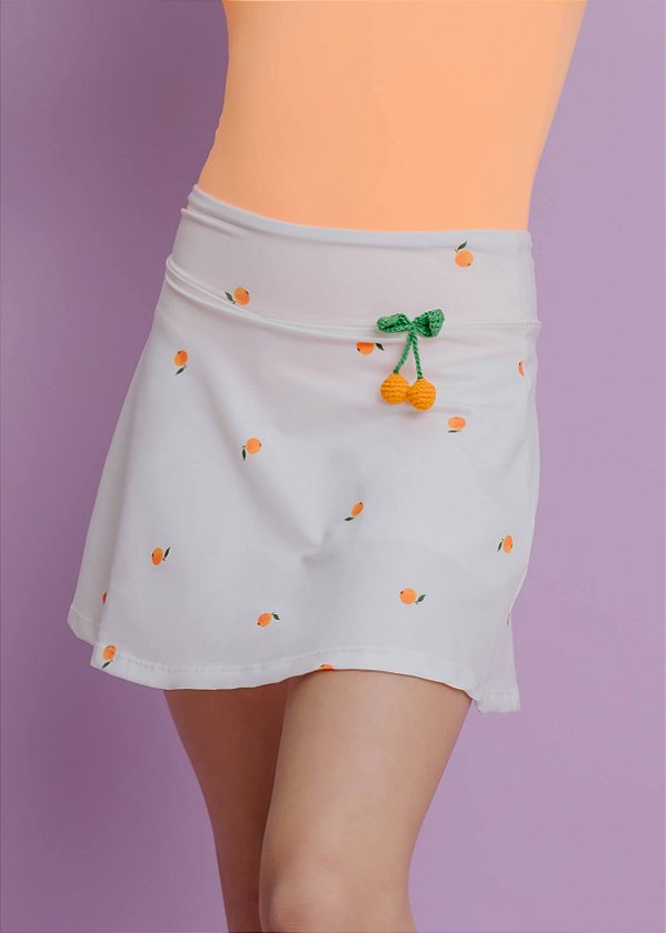 Shorts Saia Infantil Estampa Laranjinha