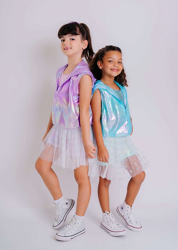 Conjunto Carnaval Verde Sereia Platinado