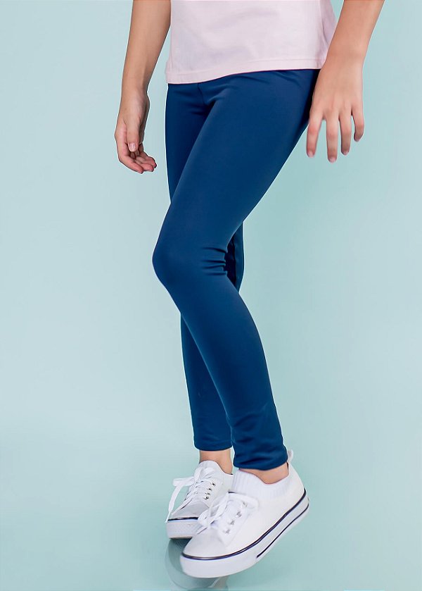 Calça Legging Flare Super Estilosa Confortável Azul Marinho