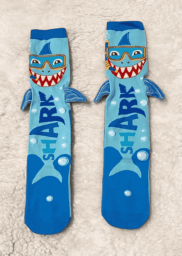 Par de Meias Shark 3D