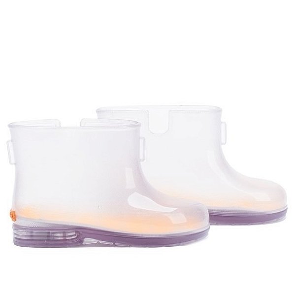 Galochinha Cano Curto Transparente com Led
