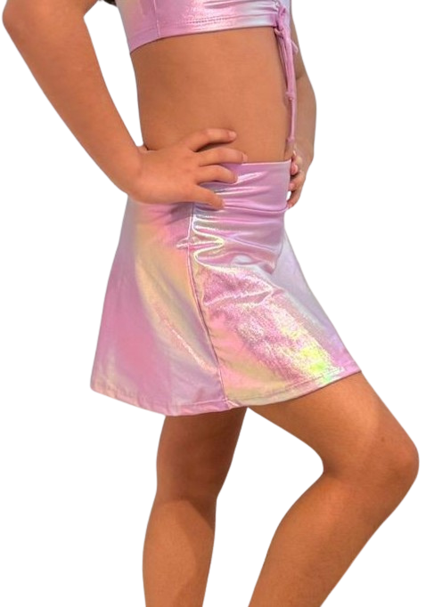 Shorts Saia Infantil Lilás Platinado