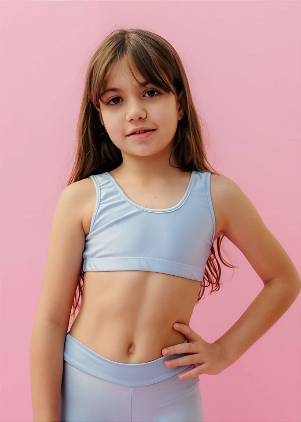 Top Infantil Azul Céu Cirrê