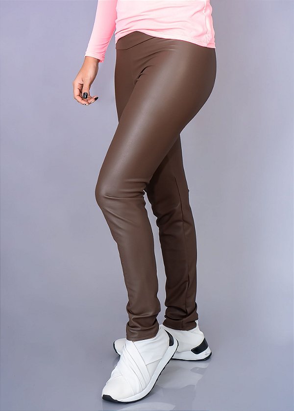 legging efeito couro
