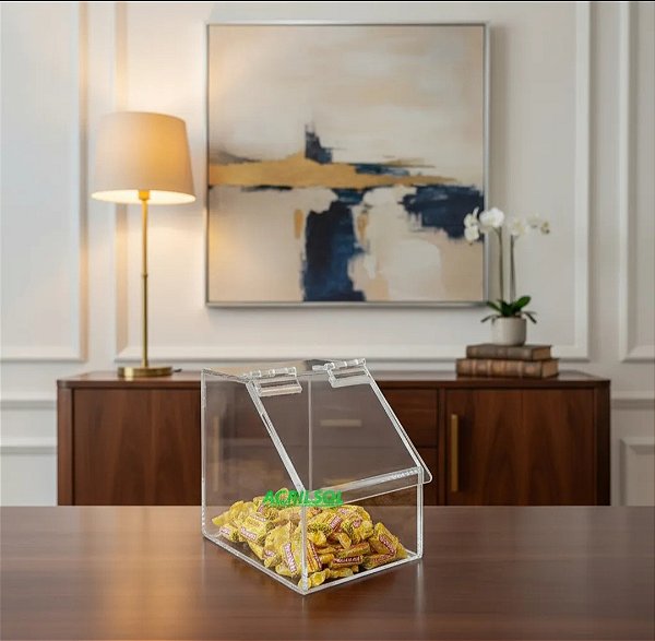 Baleiro em Acrílico com Tampa