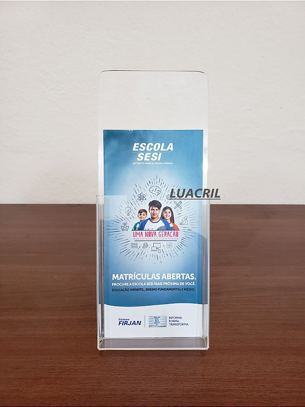 Porta Folder / Folhetos Transparente