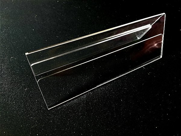 Display Prisma De Mesa Acrílico 3mm Dupla Face 21cmx7,5 Cm