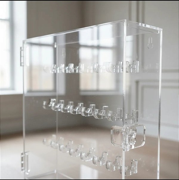 Claviculário em Acrílico Transparente 21 chaves