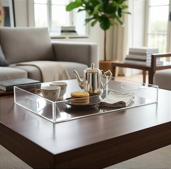 Bandeja em Acrílico Transparente 3mm