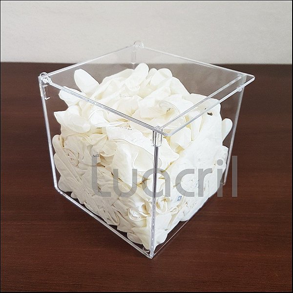 Caixa para Luvas de Procedimentos com Tampa Articulável