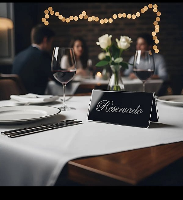 Display de Mesa RESERVADO em Acrílico - Kits