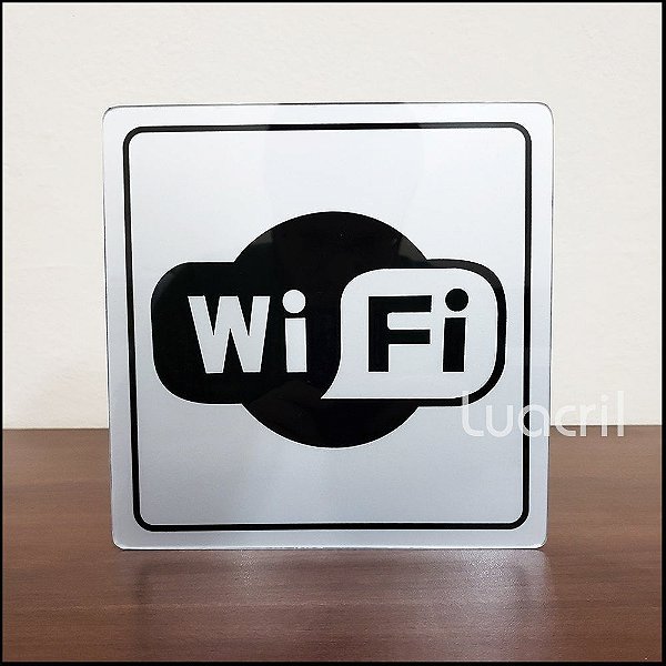 Placa Informativa de Wi-fi em Acrílico