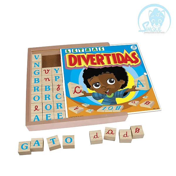 LETRAS DIVERTIDAS EM MADEIRA SIMQUE