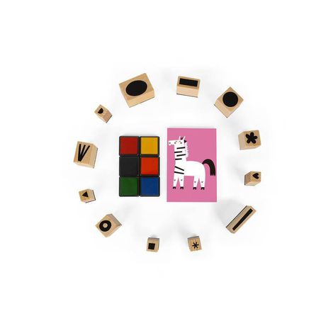 Conjunto de Arte de Pintura em Carimbo