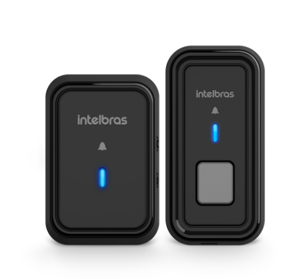 Campainha sem fio intelbras com bateria CIB 101 - PRETO