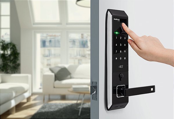 Fechadura Digital FR 330 Intelbras senha, tag e Biometria