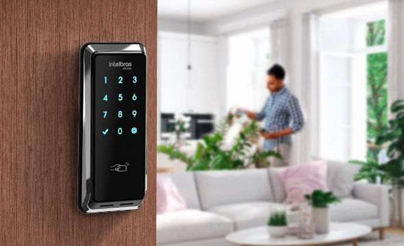 Fechadura digital de sobrepor FD 2000 Intelbras Acesso Por Senha + Tag