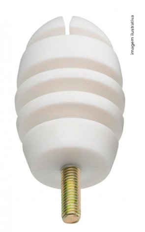 Pacote de isoladores Brancos com parafuso (PCTE C/100 PÇS)