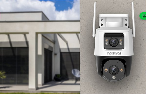 Camera dupla iM9+ Full Color Mibo Câmera externa inteligente Wi-Fi 3MP 360°