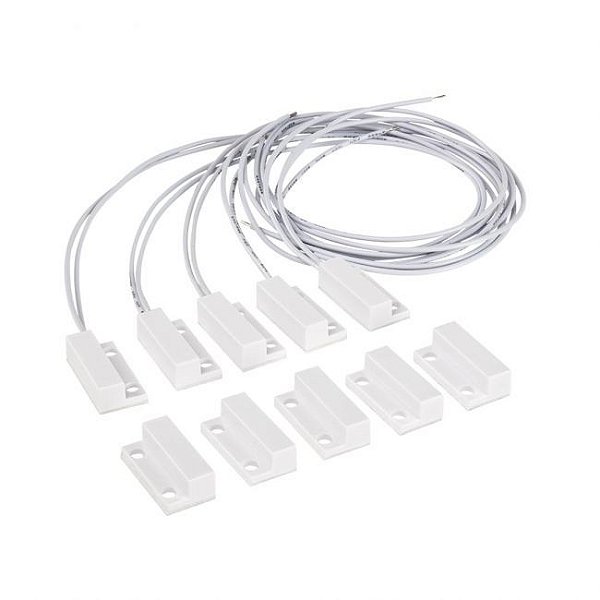 Sensor de Abertura Magnético Com Fio XAS de sobrepor Intelbras pac c/05uni