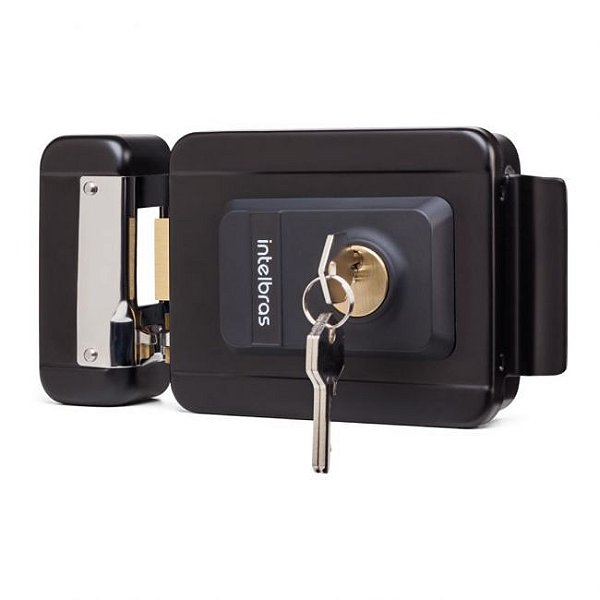 Fechadura Elétrica Intelbras FX 2000 Preta Universal