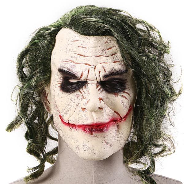 Máscara Coringa Joker Látex Com Cabelo