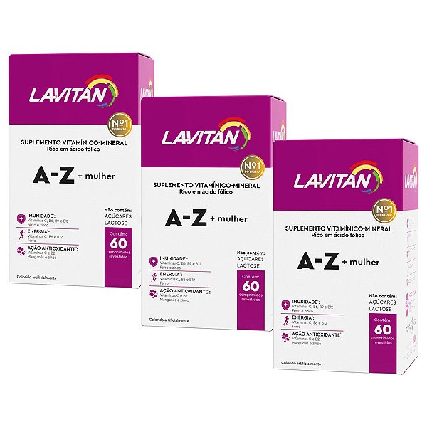 Suplemento Vitamínico-mineral Lavitan A-z Original 60 Comprimidos - D'Or  Mais Saúde