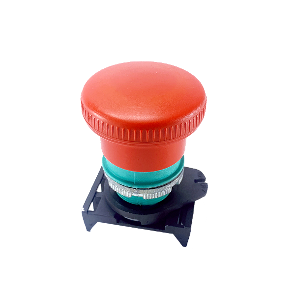 Botão de Emergência Cogumelo Push-Pull Vermelho – Giovenzana, Ø22mm, NR12