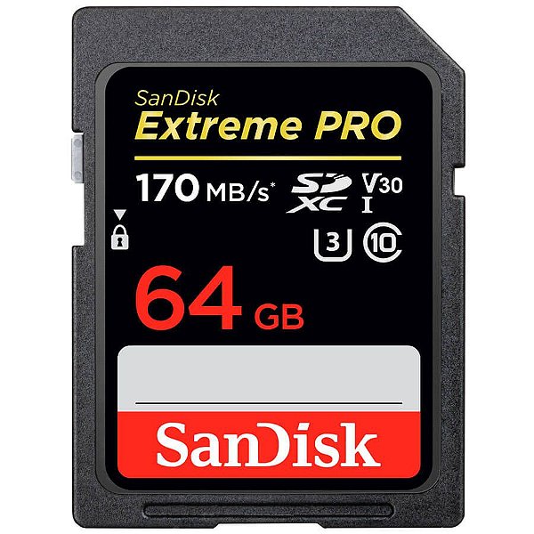 Cartão SanDisk Extreme SDXC UHS-I 64GB 170 MB/s