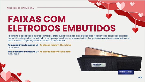 Faixa com eletrodos Haguihara