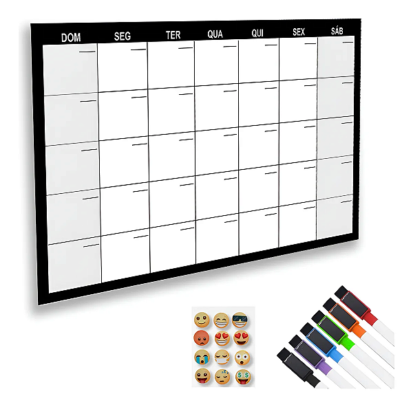 Quadro Planejamento Mensal/Semanal - BRANCO