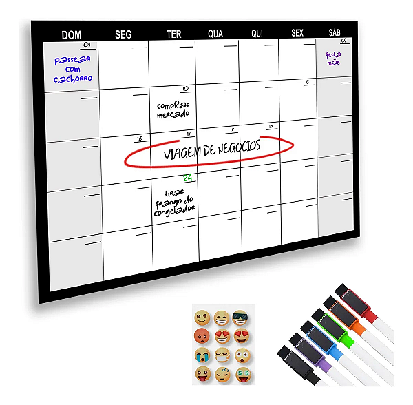 Quadro Planejamento Mensal/Semanal - BRANCO